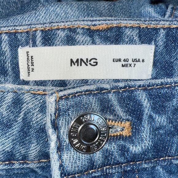 Mango Women’s Sz 8 Straight Jeans with Decorative Seams - Picture 4 of 8